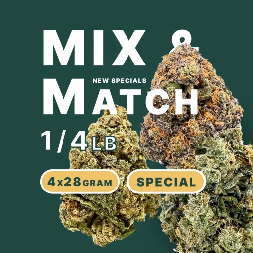 Buy A Half Pound of Mix & Match Kannabu Flower in 4 by 28 gram selections!